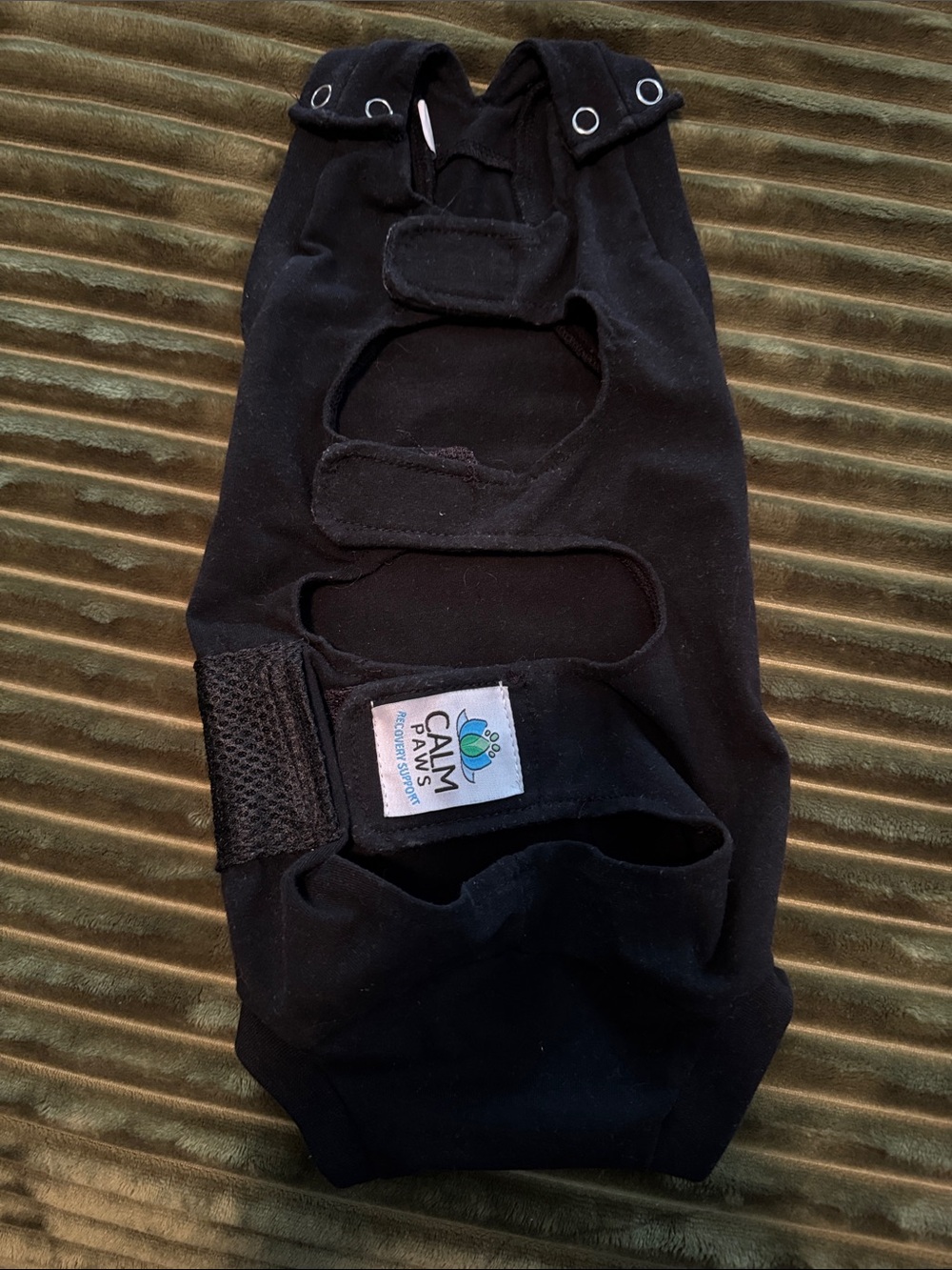 Calm Paws Black Dog Anxiety/Surgery Vest